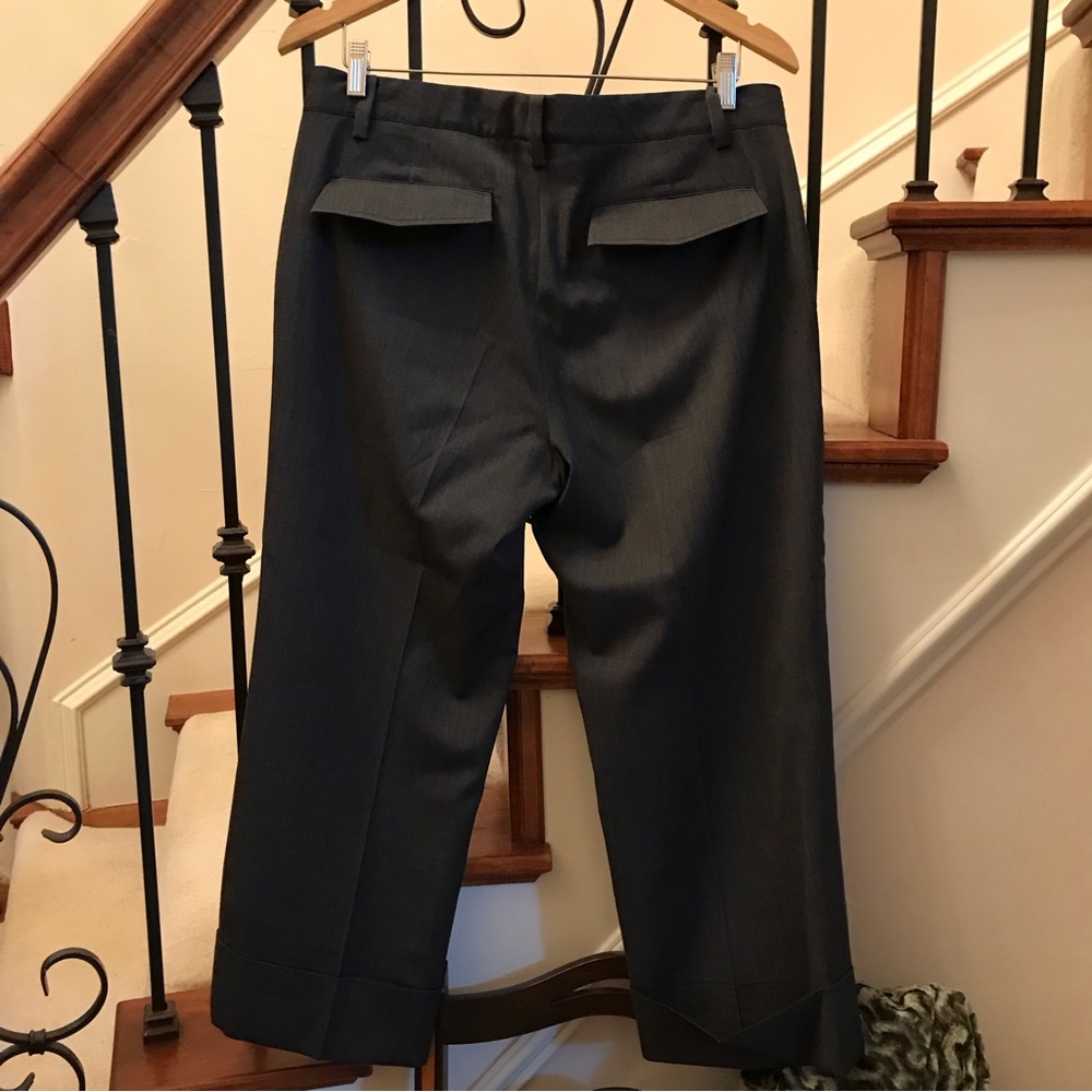 Banana Republic Martin Fit Gray Cuff Cropped Pants 12 - Picture 8 of 10